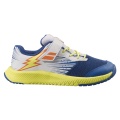 Babolat Tennisschuhe Pulsion Kid KLETT Allcourt blau/gelb Kinder